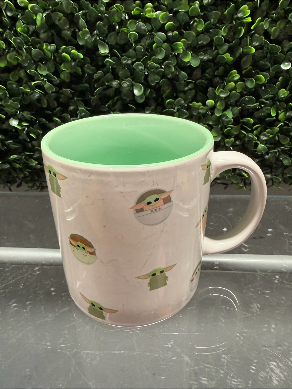 Star Wars The Child Green Interior Ceramic Mug